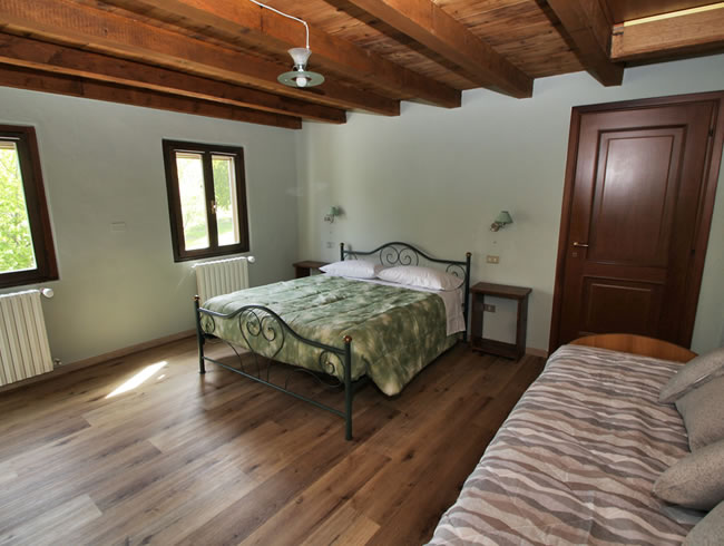Le camere dell'agriturismo